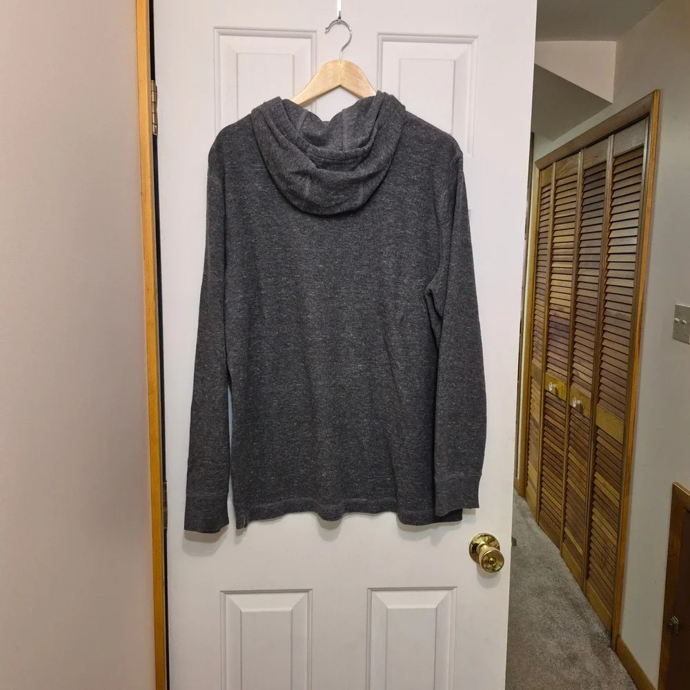 George Mens XL Charcoal Gray Heather Pullover Hoodie Sweatshirt RN 52469 11VX91